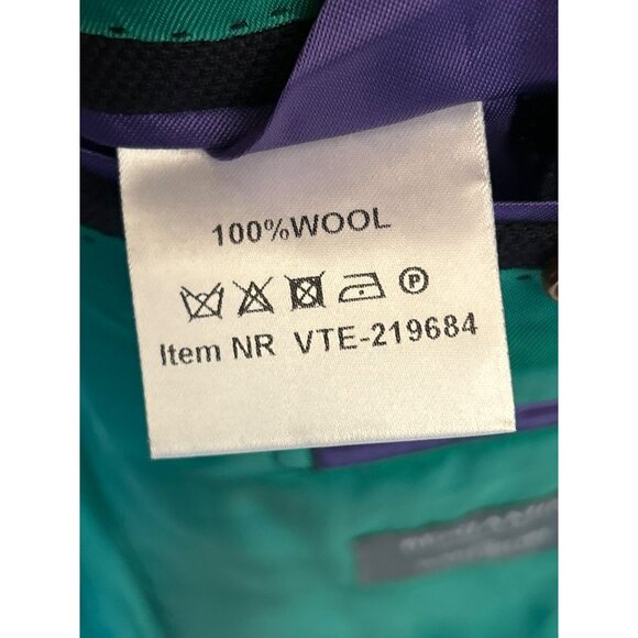 Benjamin Navy Reda Sport Coat Wimbledon Bespoke Tailored Wool Blazer 2 Button - Picture 6 of 7